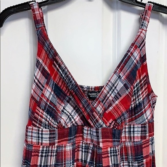 Faded Glory Sun Dress Size S Plaid - Picture 2 of 5